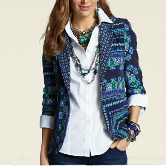 Chico's Jackets & Blazers - Chico's blue teal blazer jacket
